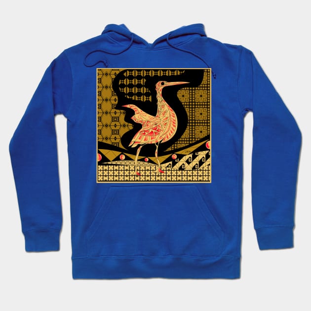 agami heron garza in ecopop talavera azulejo pattern in pop wallpaper art Hoodie by jorge_lebeau